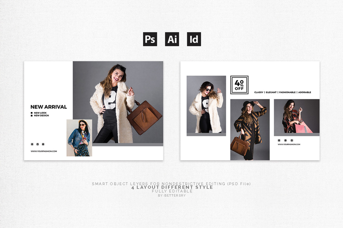 Fashion Postcard Flyer Template, a Card Template by BetterSry (Photo 7 of 7)