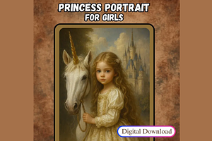 Princess Portrait for Girls