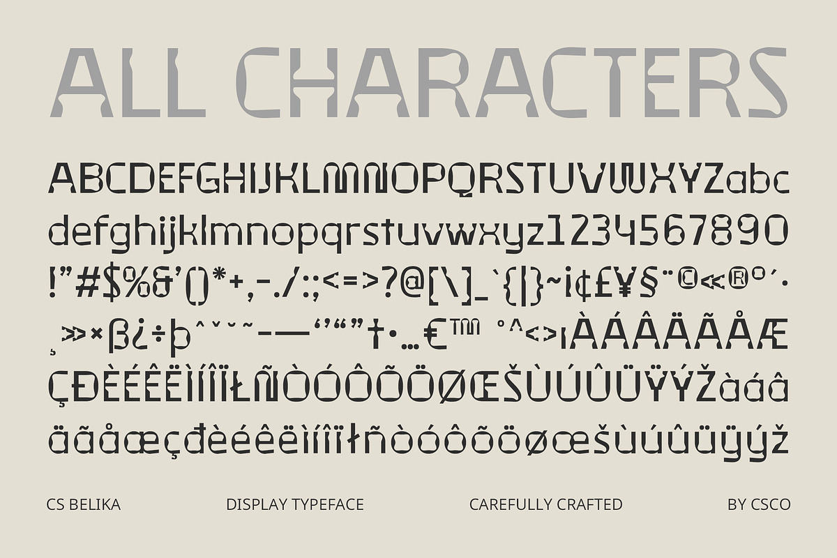 CS Belika – Techno Font, a Sans Serif Font by Craft Supply Co. (Photo 8 of 8)
