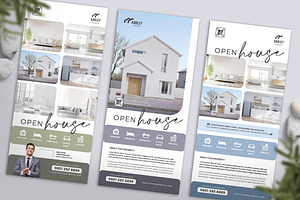 Real Estate Open House Rack Card, a Flyer Template by Aarley Kaiven