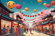 43 PNG Japanese Festival Bacground, a Background Graphic by adenpinkstore (Thumbnail 3 of 8)