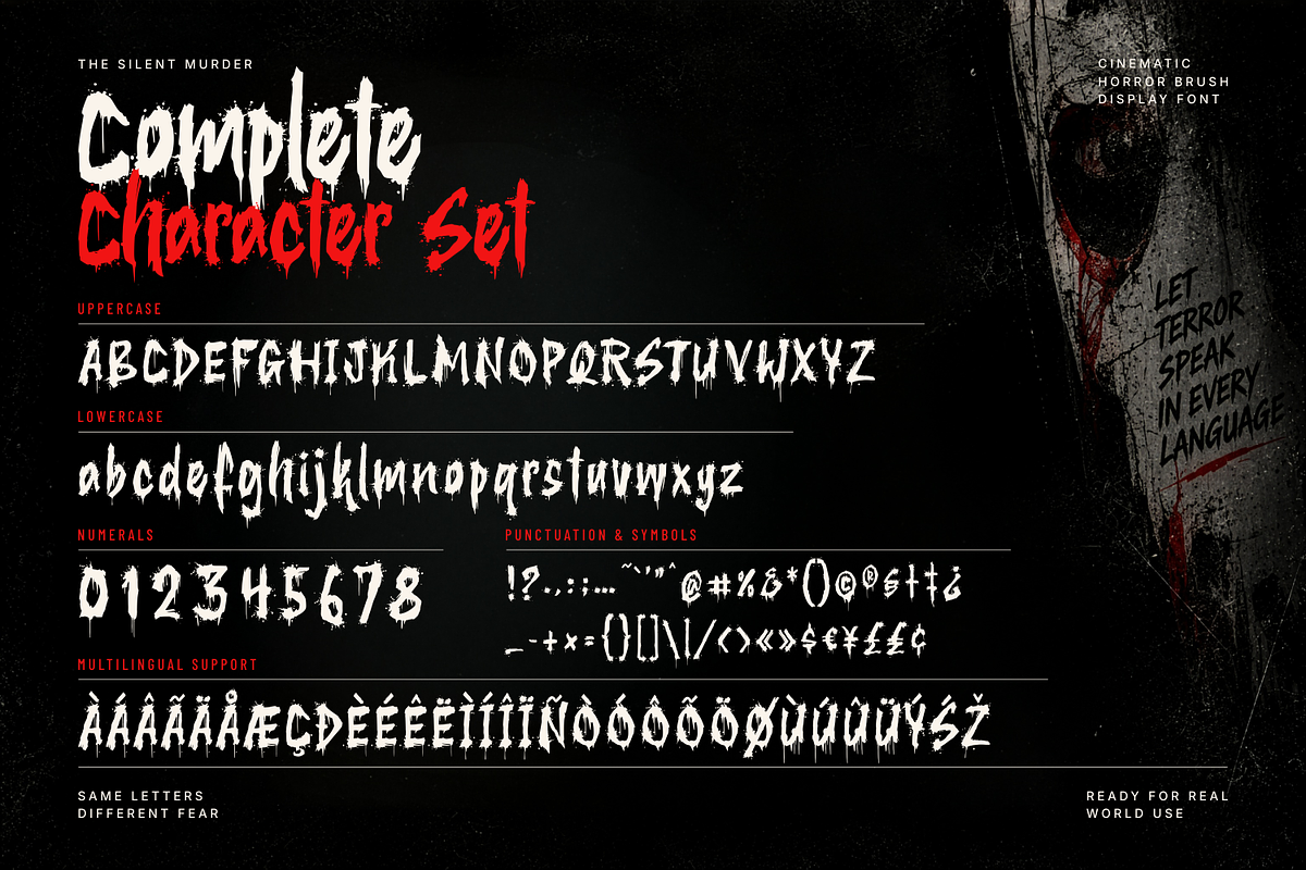The Silent Murder - Bloody Typeface, a Sans Serif Font by agnyhasyastudio (Photo 11 of 16)