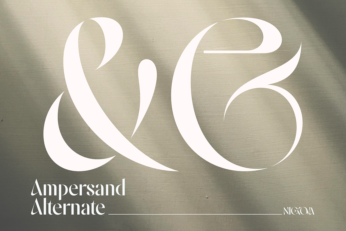 Nickova - Elegant Stencil Sans, a Sans Serif Font by Sign Studio (Photo 6 of 15)