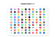 Social media icons set, an Icon by Team_Ultra_Graphics (Thumbnail 8 of 13)