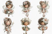 Watercolor Whimsical Fairy Clipart, an Illustration by Canvas Craft (Thumbnail 2 of 8)