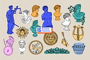 Ancient Empire: Sculptures & Columns, a Decorative Illustration by PixelAesthetic (Thumbnail 2 of 9)