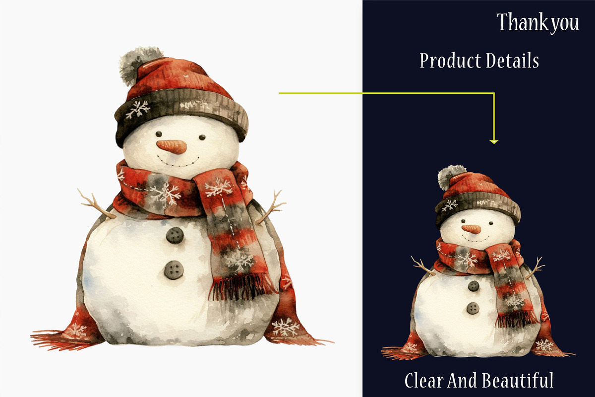Watercolor Gothic Christmas Clipart, an Illustration by designcity5 (Photo 5 of 5)
