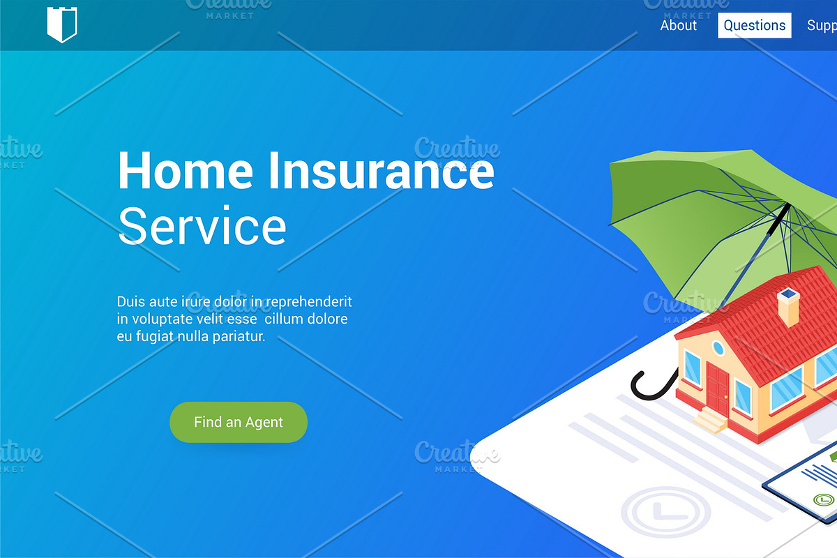 Isometric landing page template, a Templates & Theme by Genestro Shop (Photo 4 of 5)