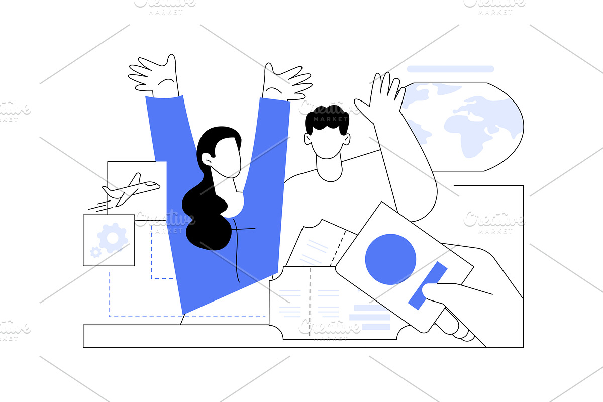 Ready for traveling isolated cartoon, a Person Illustration by Visual Generation