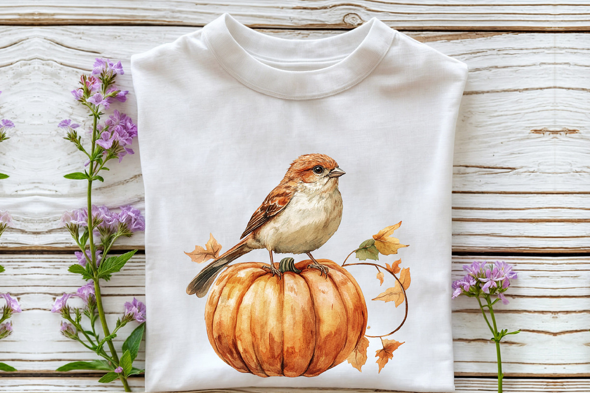 Autumn Sparrows Bird Clipart, an Illustration by Rose Art (Photo 4 of 7)