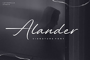 Alander Signature Font, a Script Font by Letteralle Studios (Thumbnail 1 of 7)