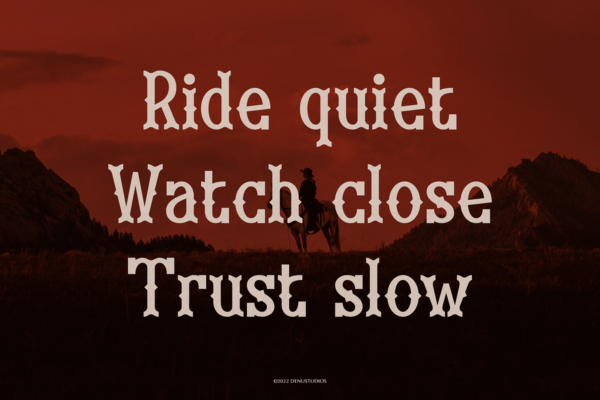 Drexia | Western Typeface, a Slab Serif Font by Denustudios (Photo 9 of 12)