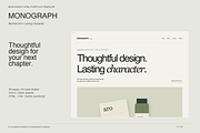 MONOGRAPH – Minimalist HTML Template, a HTML Template by Darweish Designs (Thumbnail 1 of 7)