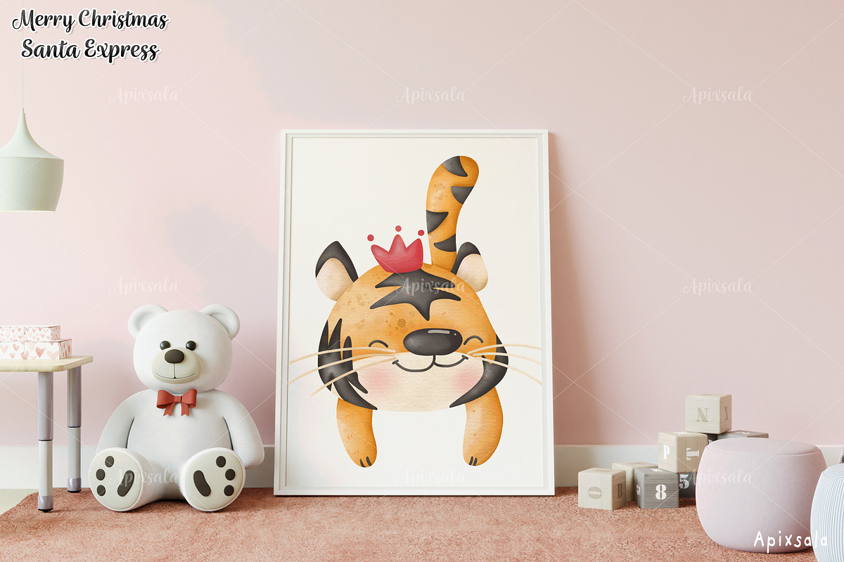 Animal Express & winter watercolor, an Animal Illustration by Apixsala (Photo 6 of 8)