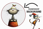 Quirky Christmas Cat Clipart, an Illustration by Libby Wishes (Thumbnail 6 of 9)