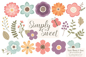 Vintage Floral Clipart & Vectors, an Illustration by Amanda Ilkov