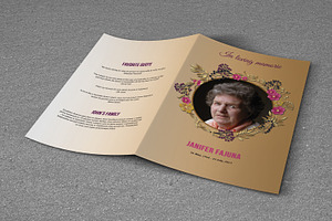 Funeral Program Template-T718