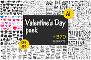 Valentine's Day Pack. 378 elements., a Brush Add-On by MariShop (Thumbnail 1 of 4)