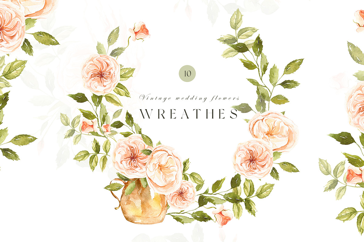 Watercolor wedding flowers, a Seasonal Illustration by MariGraphic boutique (Photo 4 of 10)