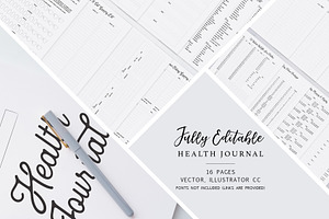 Fully Editable Health Journal