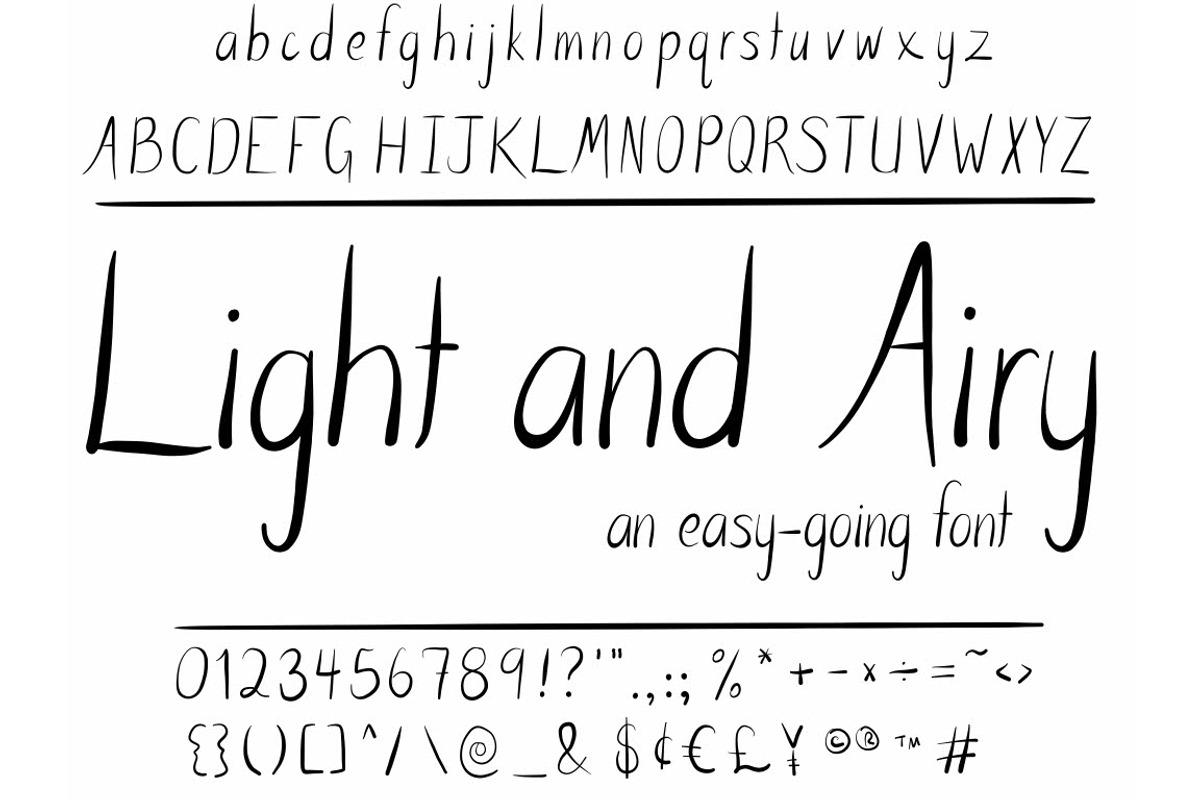 Font Light And Airy Handwriting Air, a Sans Serif Font by PageLightStudios (Photo 5 of 6)