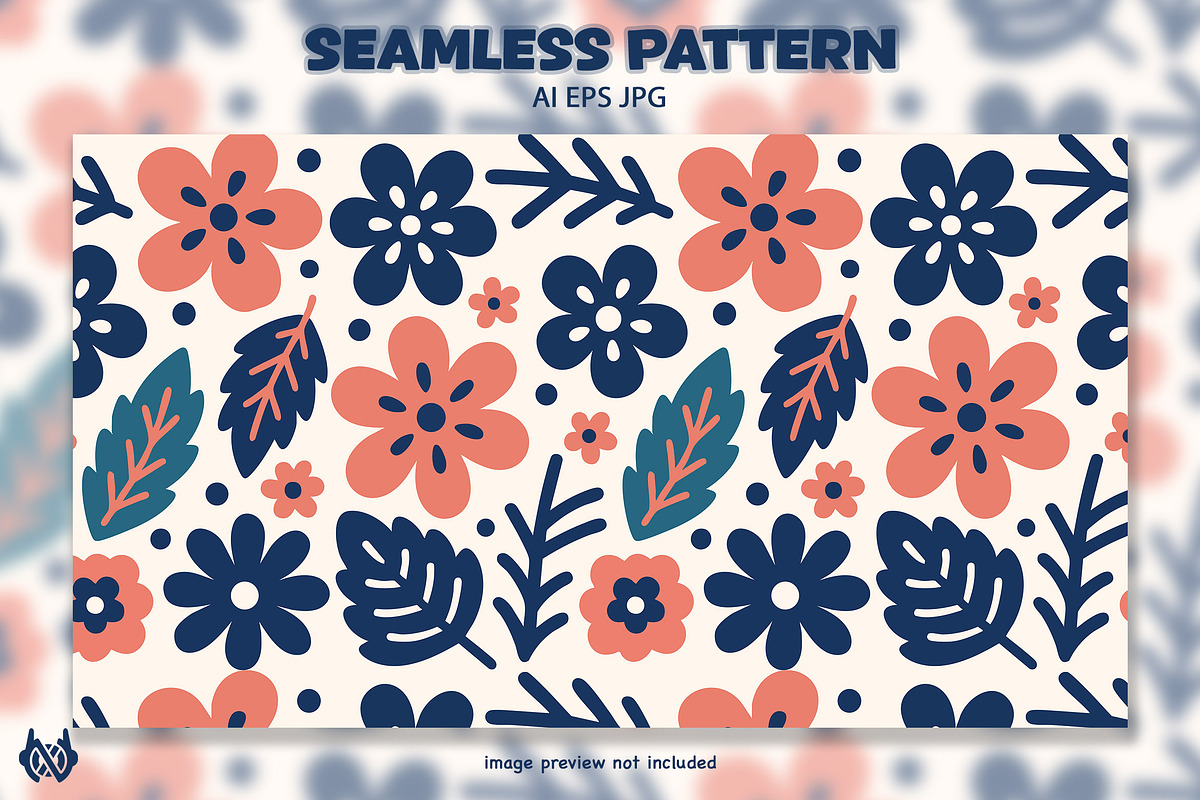 Minimalist Flowers - Pattern, a Pattern Graphic by NOX Labs