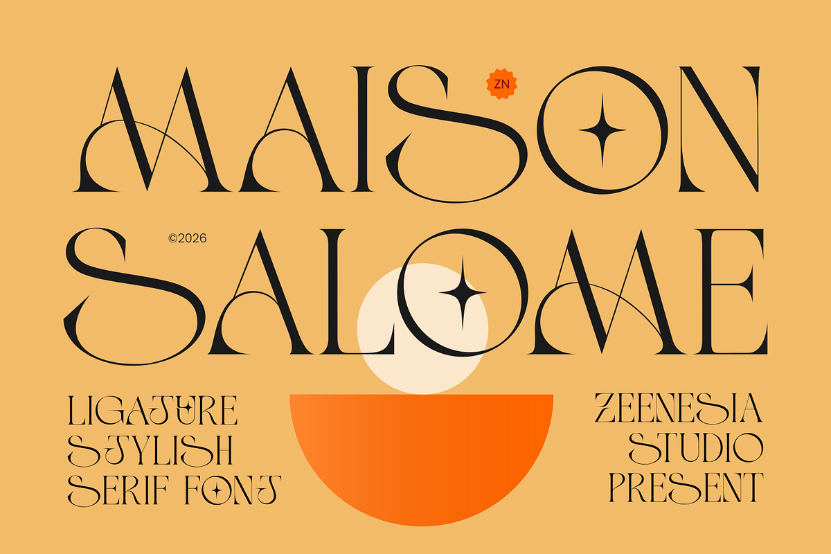 Maison Salome, a Serif Font by zeenesia (Photo 1 of 16)