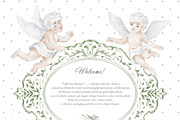 Hand Painted Baptism Watercolor Set, a Background Graphic by LenArt (Thumbnail 3 of 19)