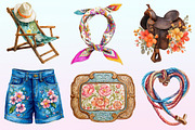 Retro Cowgirl Summer PNG, a Graphic by CitraGraphics (Thumbnail 2 of 4)