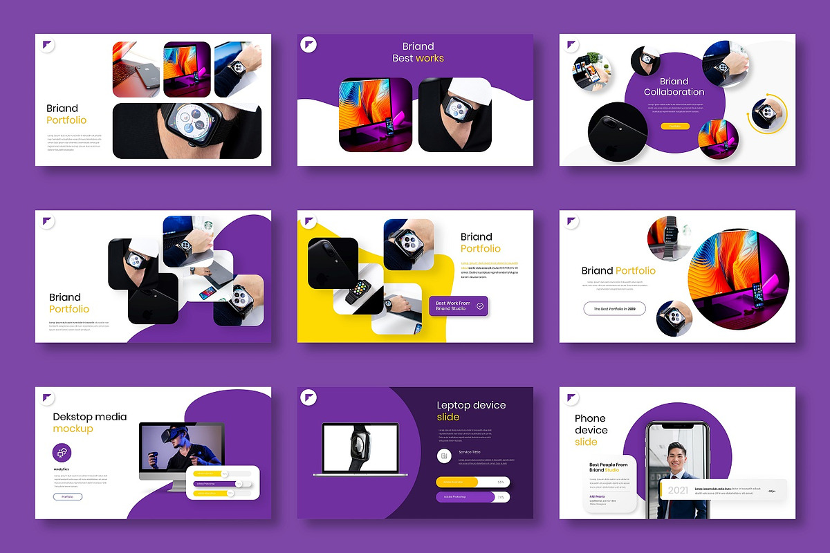 Briand – Business PowerPoint Templat, a Presentation Template by Dens Creative Studio (Photo 4 of 6)
