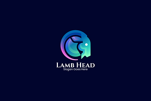 Lamb Head Gradient Colorful Logo, a Branding & Logo Template by Artnivora.Std