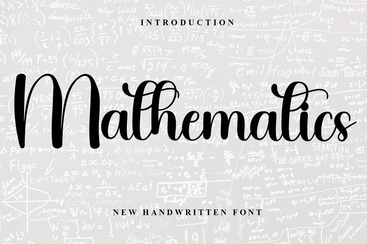 Mathematics, a Handwritten Font by FreshTypeINK (Photo 1 of 8)