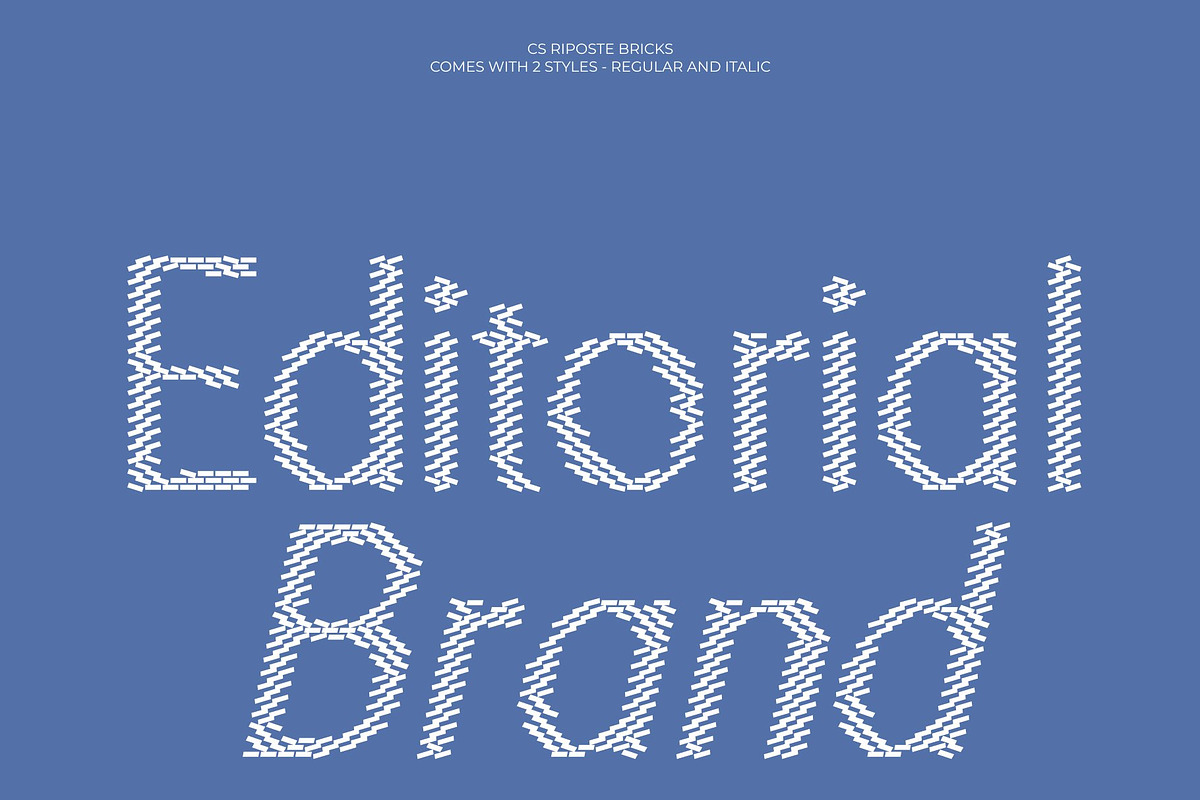 CS Riposte Bricks, a Sans Serif Font by Craft Supply Co. (Photo 3 of 8)