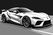 Luxury Car Clipart Vector Bundle, an Illustration by Creativeshirt (Thumbnail 3 of 9)