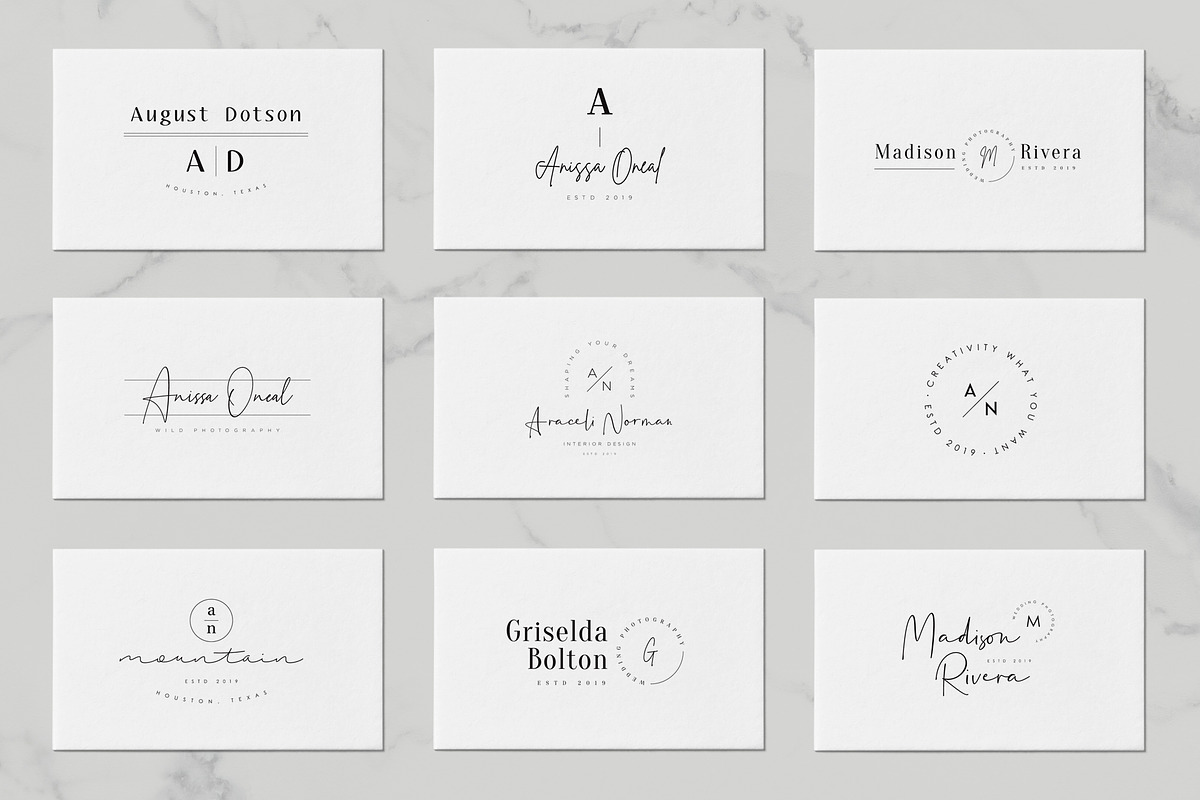 50 Trending Minimal Logo Bundle V04, a Branding & Logo Template by XpertgraphicD (Photo 7 of 13)