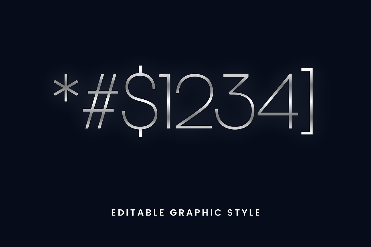Silver Minimalist Glow Text Effect preview 2