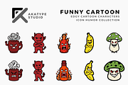 Edgy Cartoon Characters, an Object Illustration by Akatype Studio (Thumbnail 1 of 3)