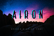 Airon| stereo effect font, a Sans Serif Font by wowomnom (Thumbnail 1 of 4)