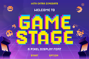 Game Stage, a Font by shineink.designlab