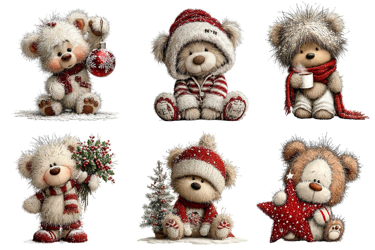Whimsical Christmas Teddy Bear, an Illustration by Dream Creation (Photo 5 of 8)