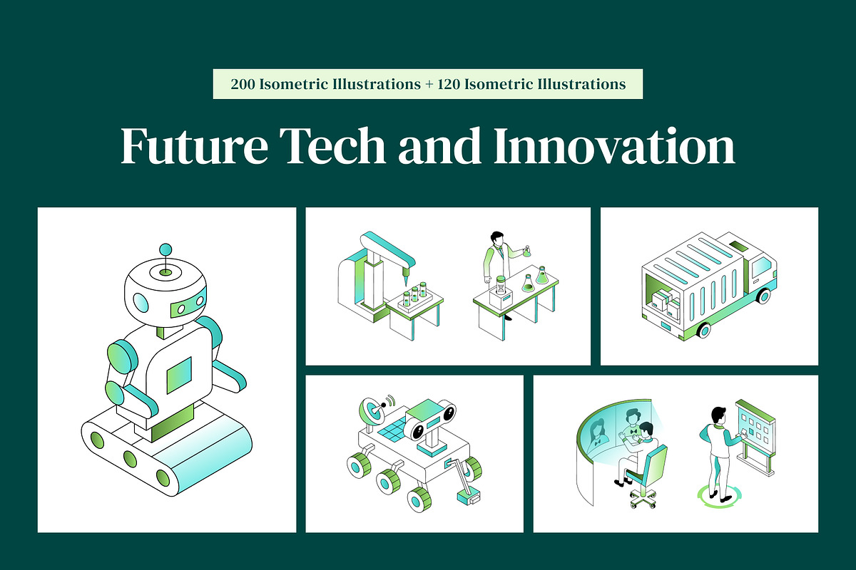 Future Tech and Innovation Bundle, a Technology Illustration by Prosymbols (Photo 1 of 8)