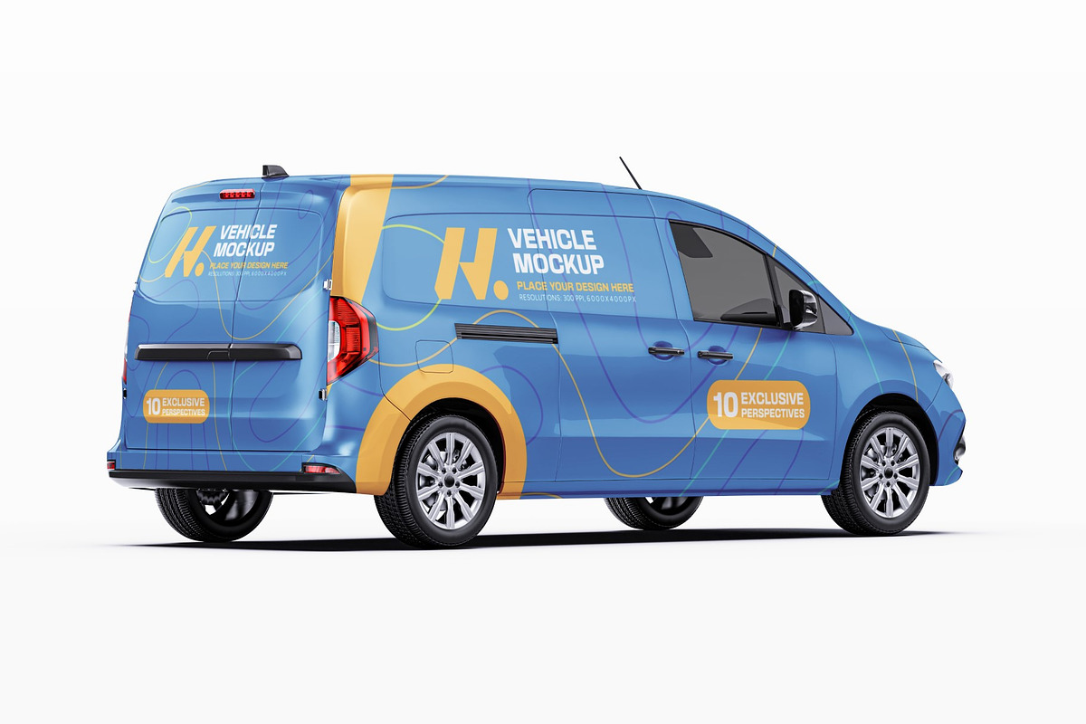 LWB Micro Camper Van Mockup Set, a Product Mockup by Halal Graphic Studio (Photo 7 of 15)