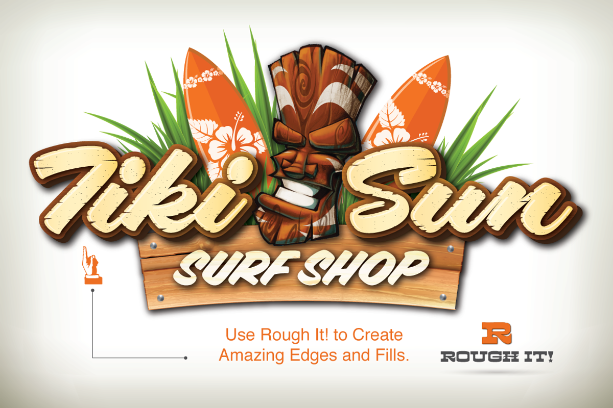 Rough It! for Illustrator CS6 & CC, an Action Add-On by Borges Lettering (Photo 2 of 8)