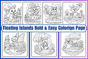 The Floating Islands Coloring Book, a Decorative Illustration by Coco Bloom (Thumbnail 1 of 3)