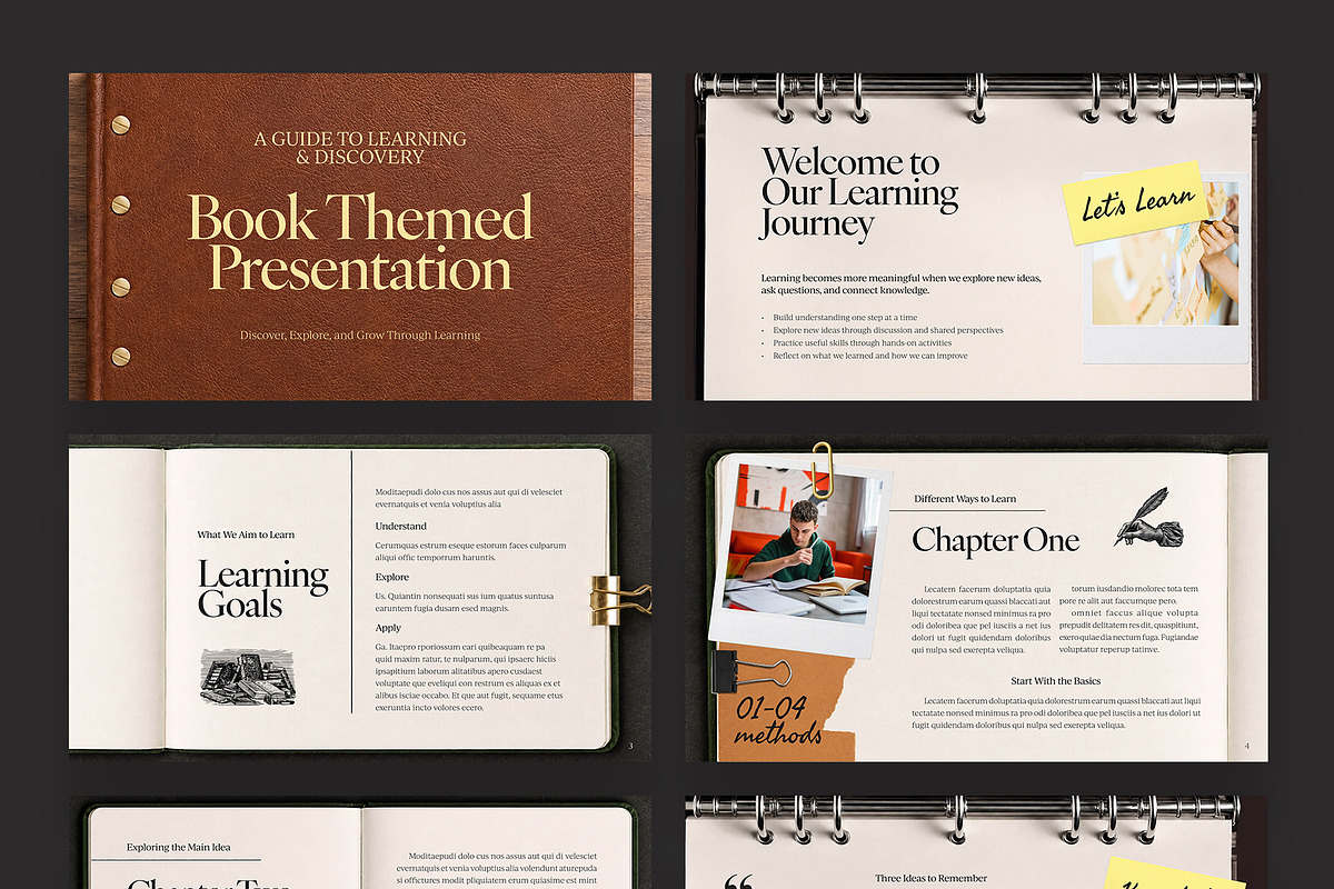 Vintage Book Presentation Template, a Presentation Template by BrandPacks (Photo 4 of 4)