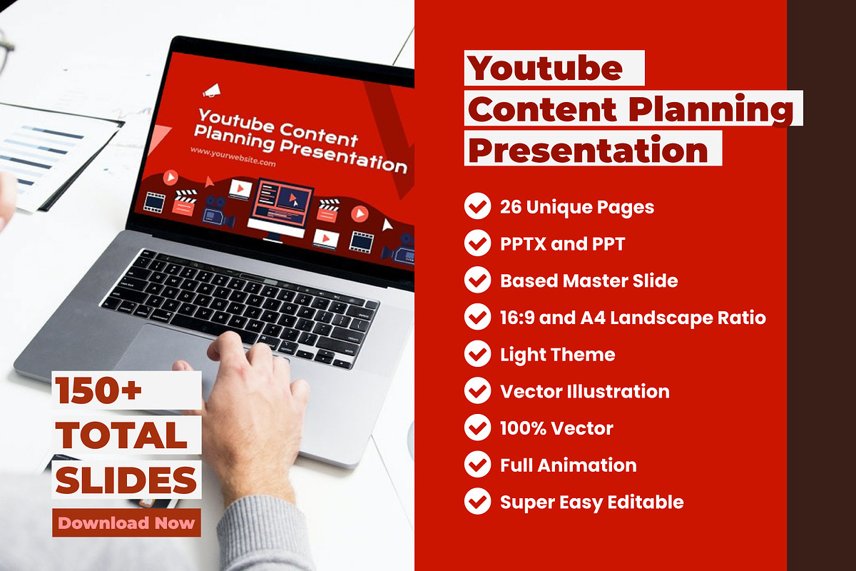 Youtube Content Plan Presentation, a Social Media Template by rivatxfz (Photo 1 of 7)