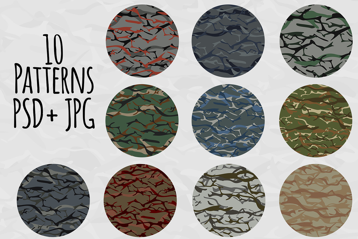 Worm Camouflage Patterns, a Pattern Graphic by 3Y_Design (Photo 2 of 5)