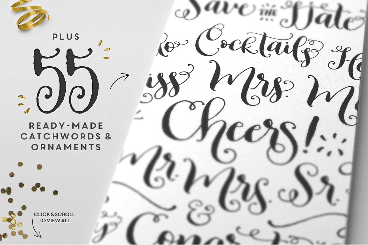 Celebrate Font & Graphics Pack, a Script Font by Callie Rian & Co. (Photo 12 of 14)