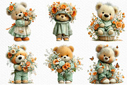 Spring Teddy Bear Clipart Png, an Illustration by Craft Nest (Thumbnail 5 of 11)
