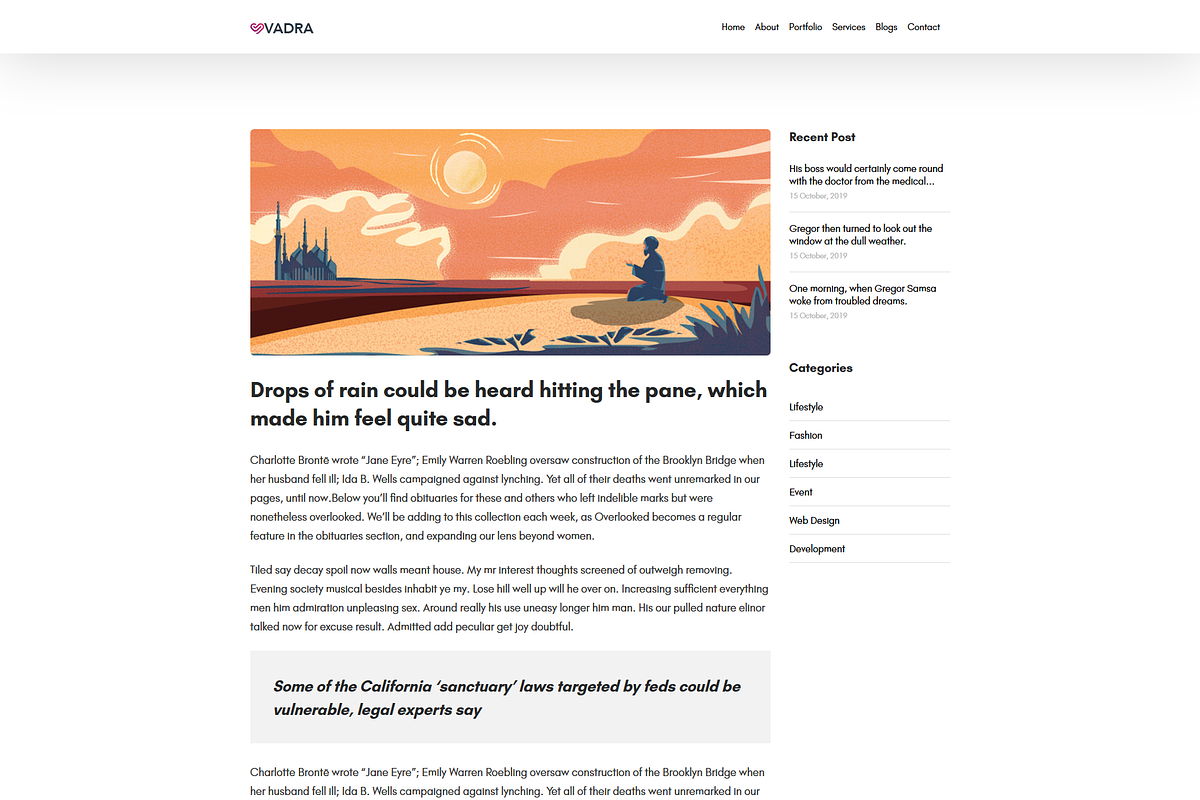 Vadro - Creative Portfolio Template, a Landing Page Template by Melotheme (Photo 4 of 4)